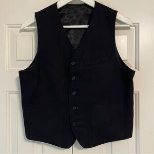 Classic Navy Reversible Wool Vest